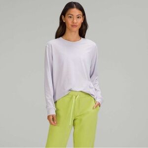 Lululemon All Yours Cotton Long Sleeve Shirt - Faint Lavender - Size 8